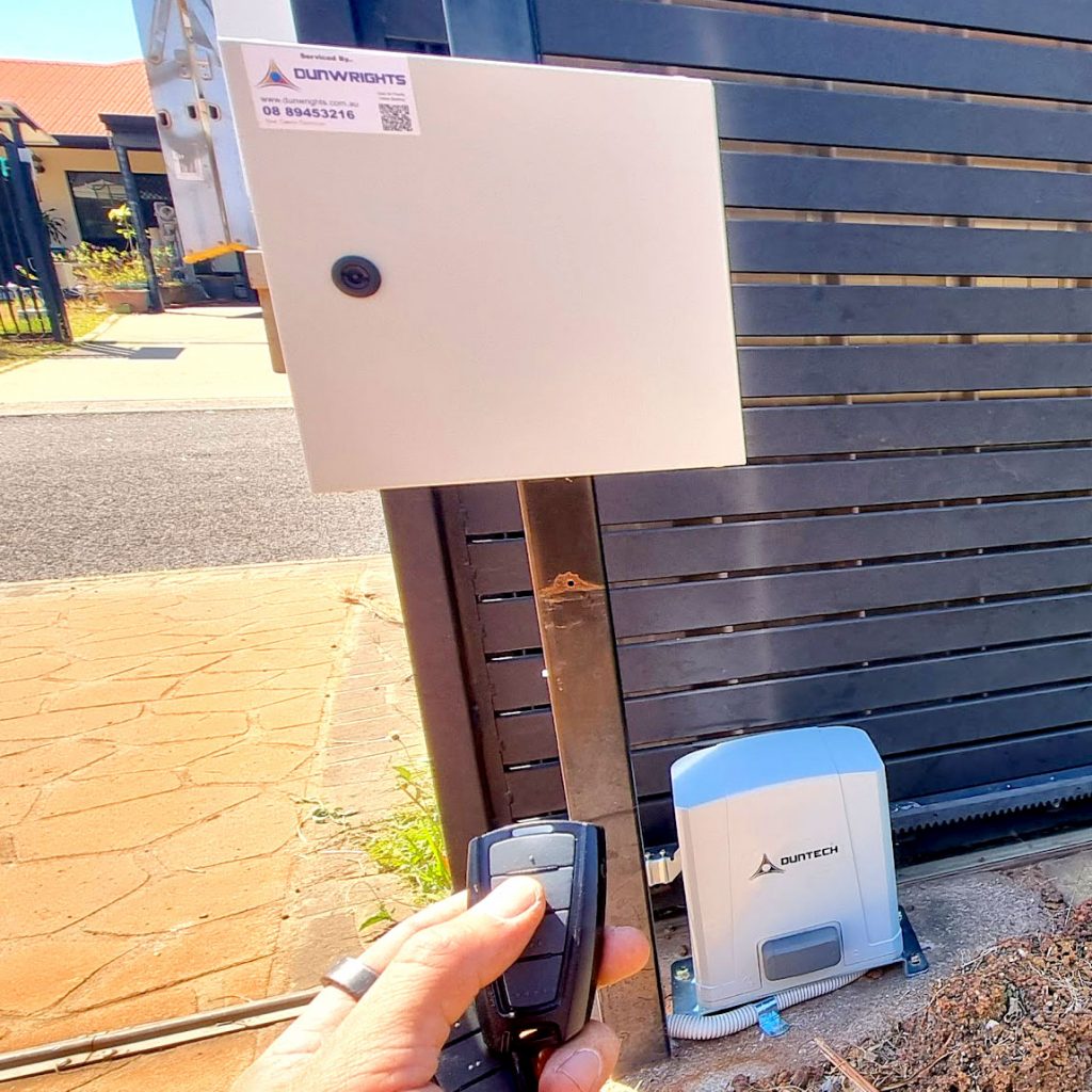 Dunwrights Doors & Gates Automatic Gate Motor being tested in Darwin